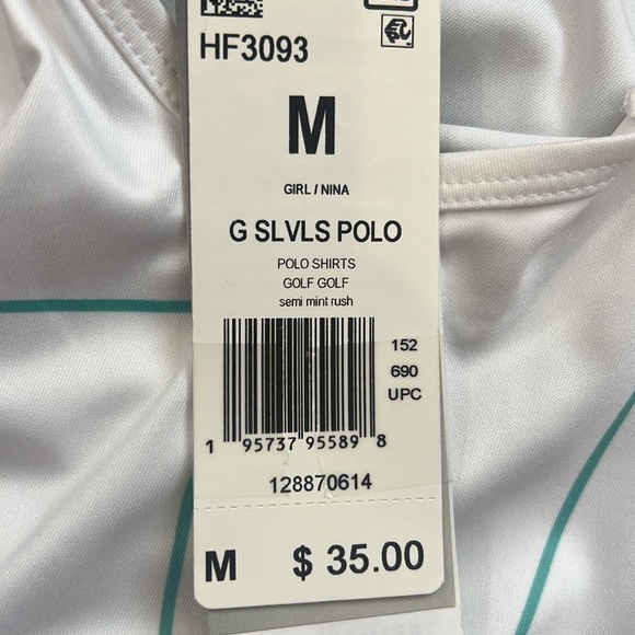 Adidas Sleeveless Golf Polo Semi Mint Rush NWT Size Medium - Picture 3 of 3